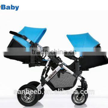 China comfortable twin baby stroller /twins baby pram