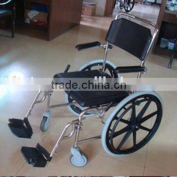 Medical device stainless steel hospital commode wheelchair