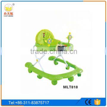 Cheap Simple 8 Swivel Round Wheels Baby Walker With Music and Toys photo-2