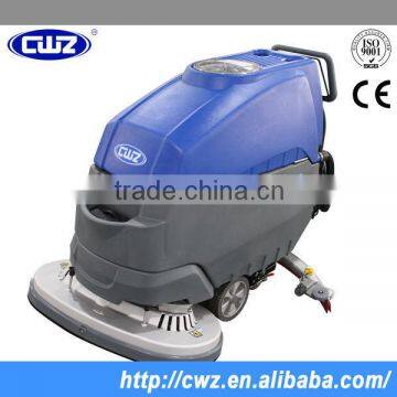 Big tank two brushes manual floor cleaning machine, manufacturer