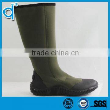 Waterproof Dark Green Women Rain Neoprene Boots