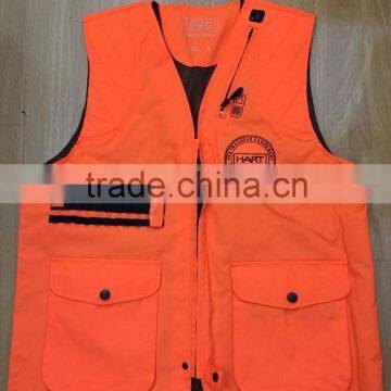 Waterproof Breathable Nylon Ripstop Orange Hunting Vest