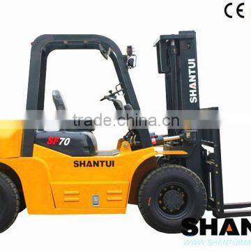 SHANTUI Rough Terrain Forklift 7 tons For Sale with 6 wheels