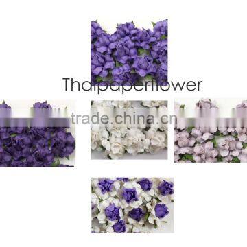 Purple White Handmade Mulberry Paper Flower, Wedding Party, Scrap-booking Crafts, Wholesale 21/601 photo-2