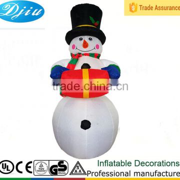 DJ-XT-59 inflatable giant animation snowman with gift instrument music christmas yard decoration