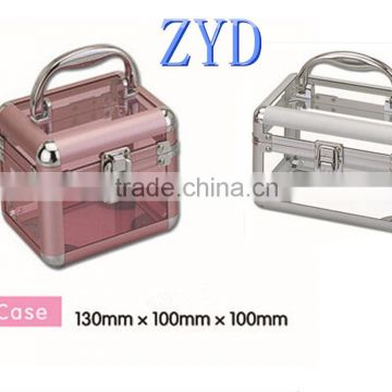 aluminum frame small acrylic display case cosmetic storage boxes