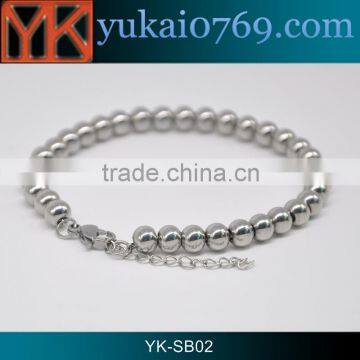 Yukai stainless steel silver chain bracelet with butterfly charm/metal bracelet