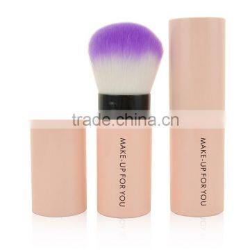 Gold Nylon Hair Makeup Retractable Powder Brush