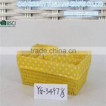 hot sale yellow pp houshold storage basket