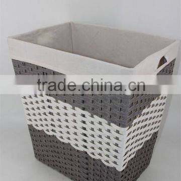 large handmade pp plastic laundry baskets with lining wholesale