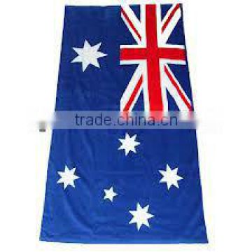 superior quality flag printed cotton beach towel