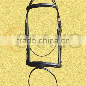 Leather Bridle padded and combined nose band