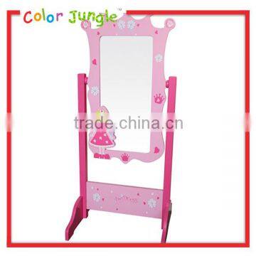 Best quality free floor standing mirror, high quality wood frame stand mirror