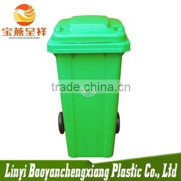 china wholesale outdoor OEM stand 360l plastic waste bin with wheels