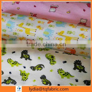 43"/44" width 100% cotton animal printed flannel fabrics for baby pyjamas