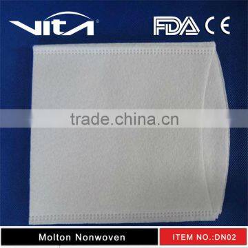 Disposal nonwoven molton washing gloves 15x22cm