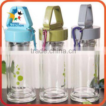 Double Wall Glass Insulated Tea Cup Water Bottle Glass Bottle With Filter Wholesale