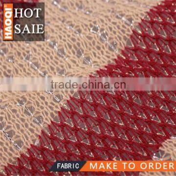 china manufacturer fabric materllic polyester knitted coarse fabric