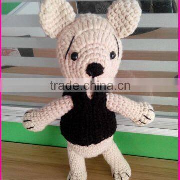 High quality handmade knitted animal toys baby crochet toys bear stuffed animal toys