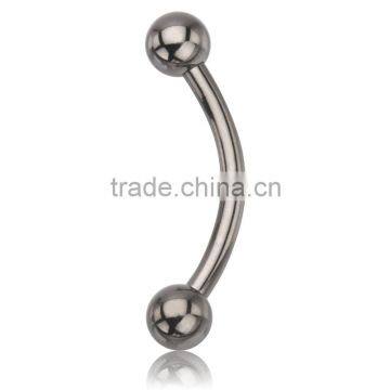 Solid G23 Titanium Ball & Barbell Eyebrow Ring Curve Piercing