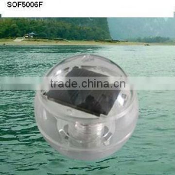 white plastic ball solar floating pool led light(SOF5006F)