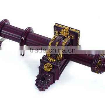 Curtain brands in china wood curtain rod fashion design