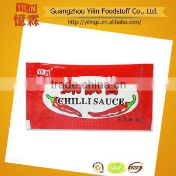 Chinese manufacturer with OEM service for YILIN brands 6g red pepper sauce