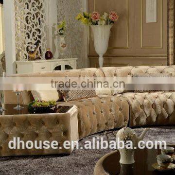 Sectional Sofa Round Corner Fabric Sofa 034 photo-3