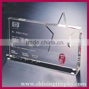 Promotional 3d laser crystal star trophy