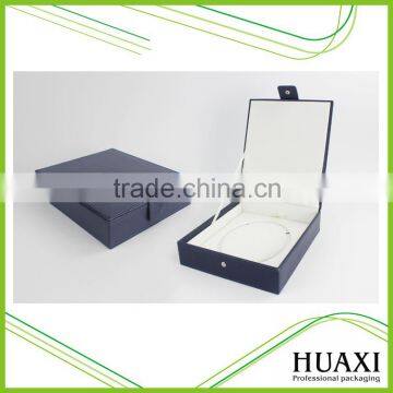 Huaxin Lockable Cardboard Paper Leather Velvet Jewelry Necklace Box