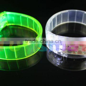 Led button control sound activated bracelet for party