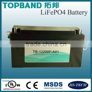 Amazing! Lithium (LiFePO4) Battery 12V 200AH with PCM for energy storage