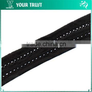 Width 1.2 Centimeter Black Silver Metallic Nylon Braid Trimming photo-3