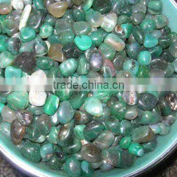 Natural Rock Green Agate Quartz Crystal Tumbled Stone