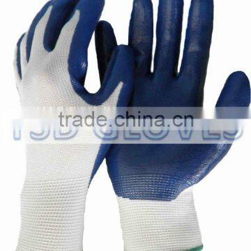 high quality nitrile palm coated working glove