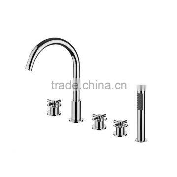 Side mounted 5 hole bathtub faucet taps with hand shower LSM 2209