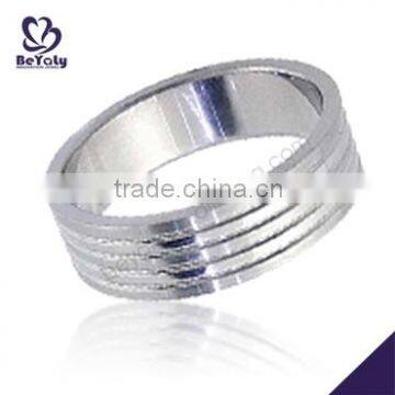 Latest fashion design 316l stainless steel gemstone wedding ring