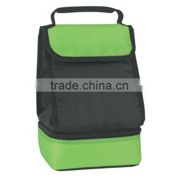 Dual Compartment Lunch Bag-Lime Green