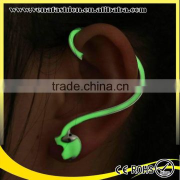 animal punk model glow in the night ear earring clip