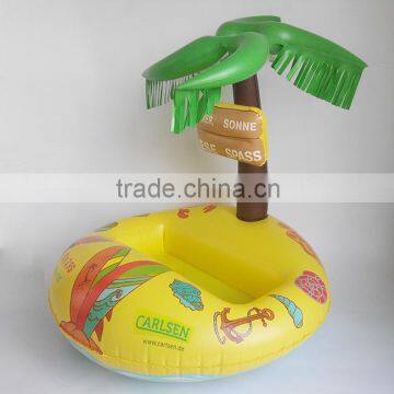 durable Palm tree inflatable floating pool drink holder