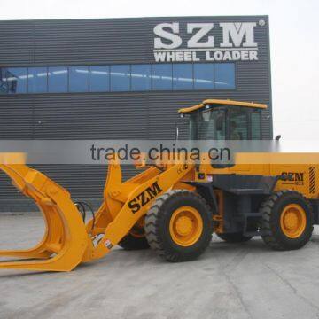 SZM High Dumping Height Wheel Loader With Wood Fork photo-3