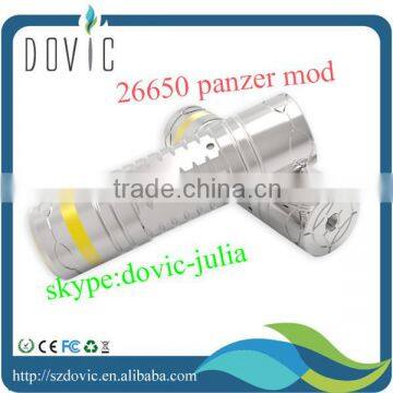 Black 26650 Panzer Mod Stainless 26650 Panzer Mod With Gold Ring /magnetic Switch,in Stock photo-6