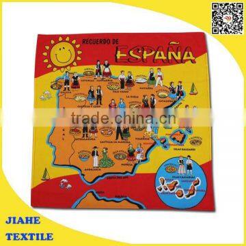 Cheap wholesale 100% cotton custom printed tea towel