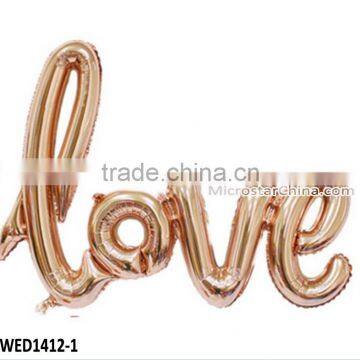 108*64cm Rose Gold LOVE Letter Balloons Mylar Balloons LOVE Banner