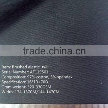 320-330g Brushed spandex twill