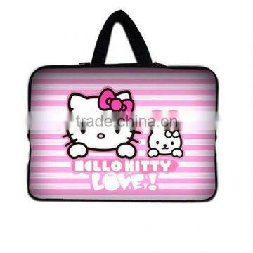 2016 Cute Pink Hello Kitty Neoprene Laptop Sleeves/Laptop Bag/Table PC bag,made of Neoprene