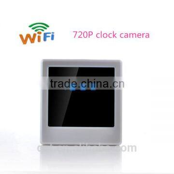 720P wifi hidden table clock camera, wireless ip camera with motion detection and cycle recording