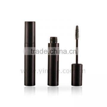 Pure black round slim plastic mascara tube