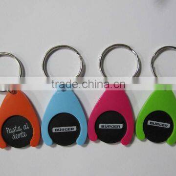 HEYU shopping cart token keychain for promotion