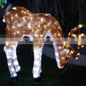 LED crystal sculpture reindeer